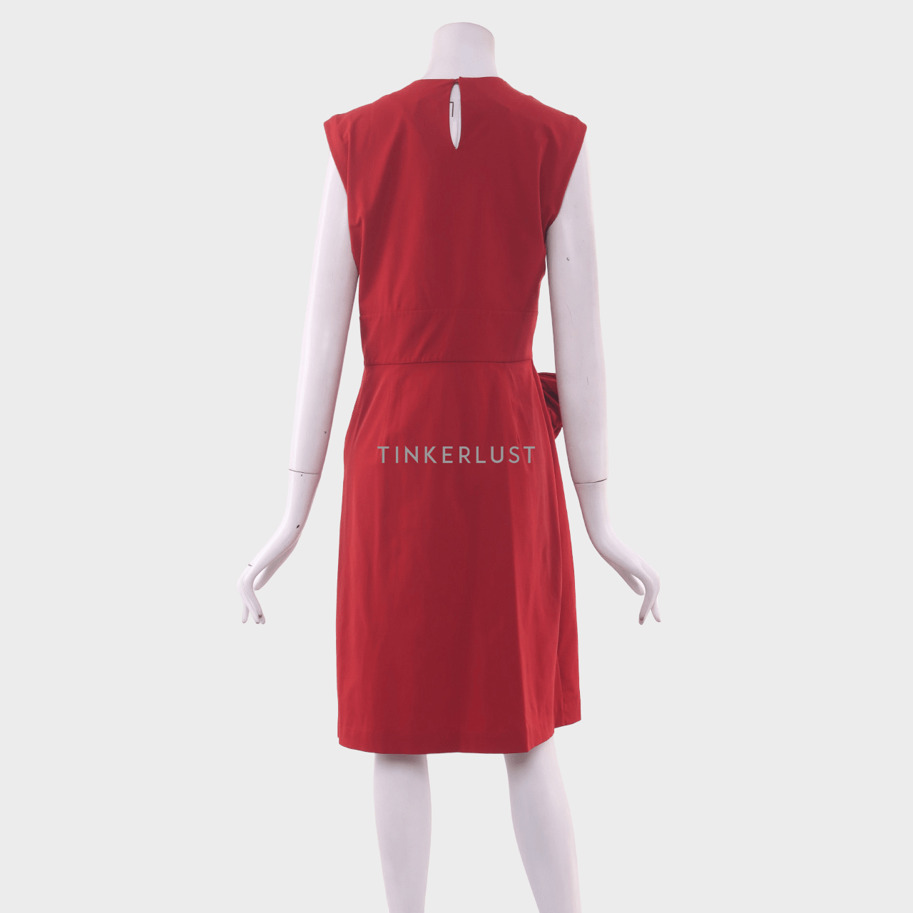 Diane Von Furstenberg Red Agata Sleeveless Ruffle Dress