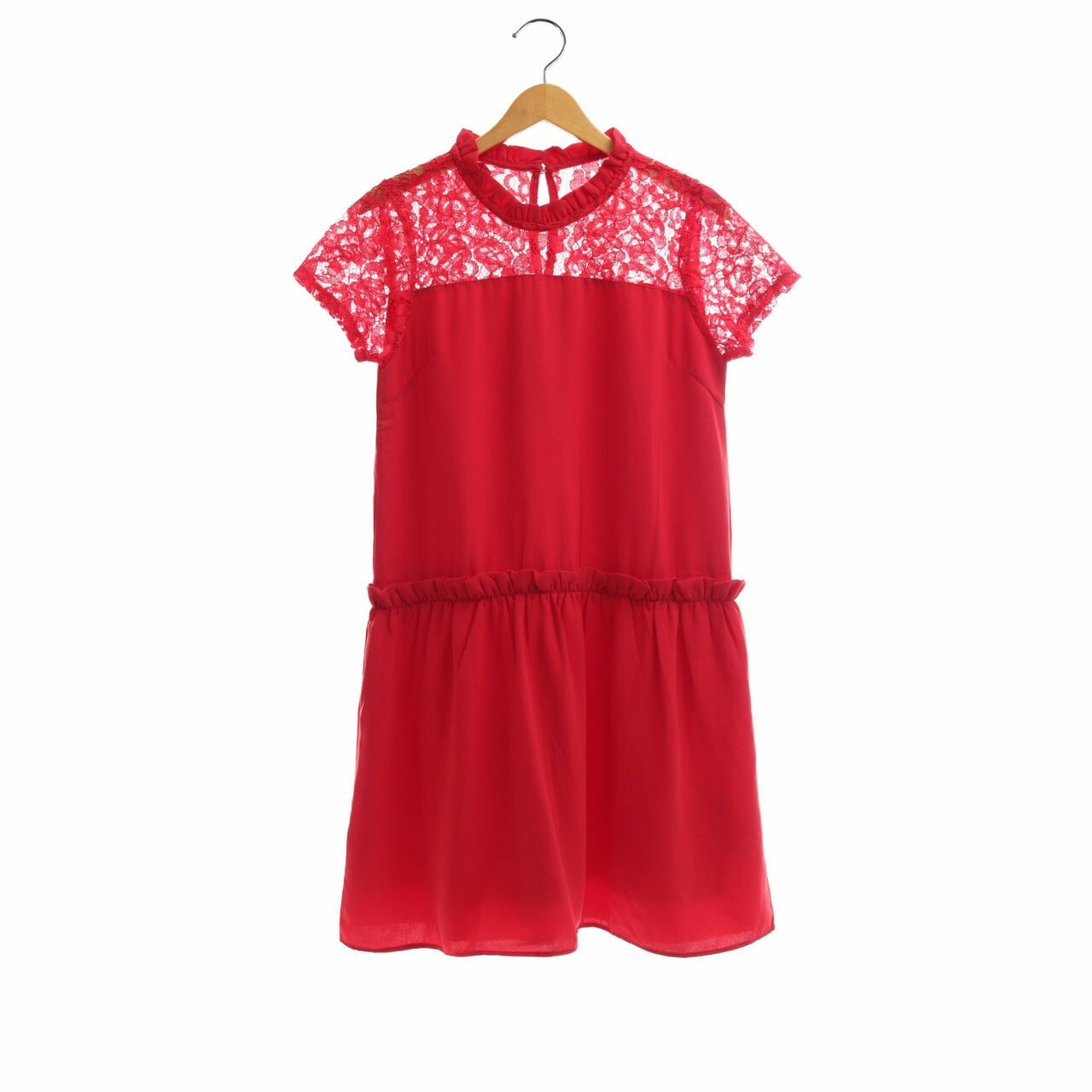 Cotton Ink Red Liliane Mini Dress