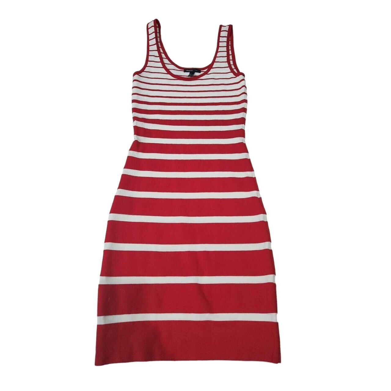 Mango Red Stripes Midi Dress