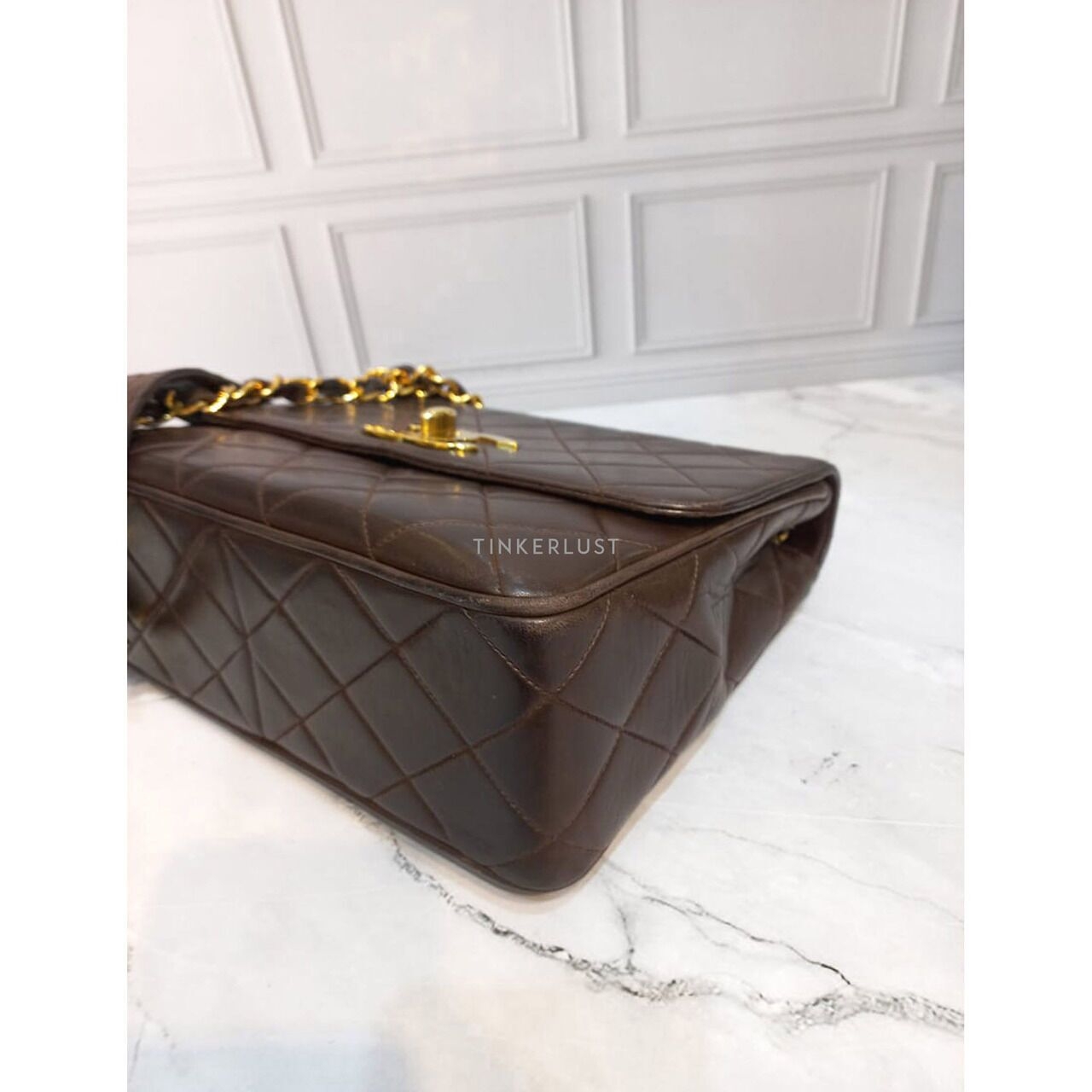 Chanel Vintage Brown Lambskin #2 GHW Sling Bag 