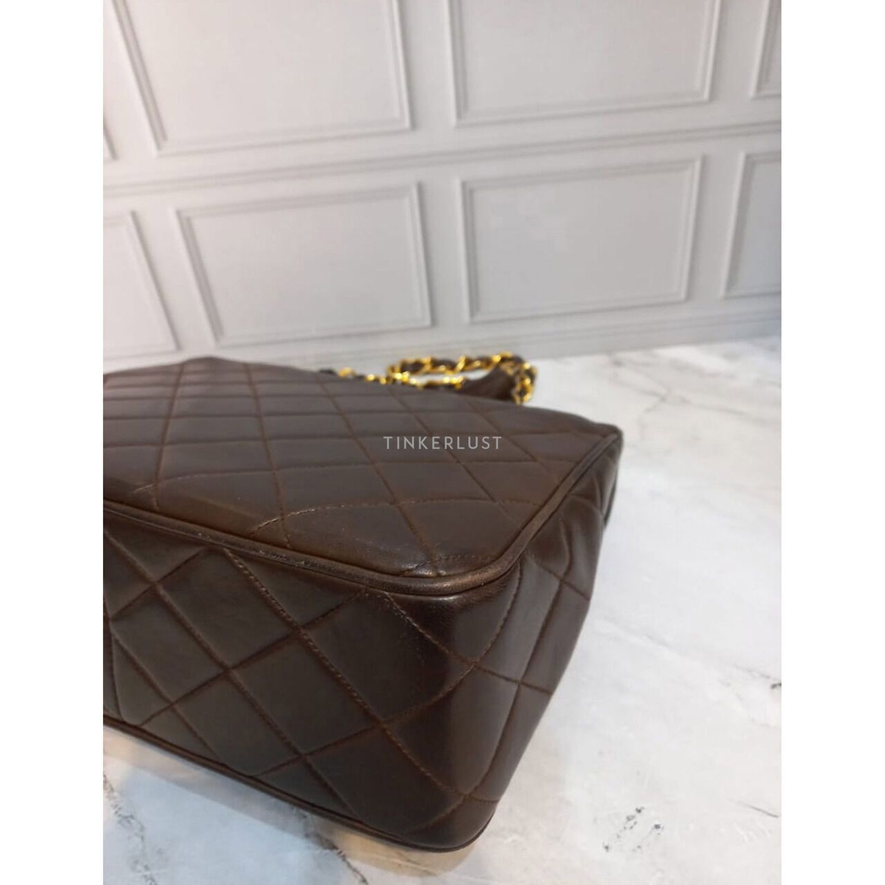 Chanel Vintage Brown Lambskin #2 GHW Sling Bag 