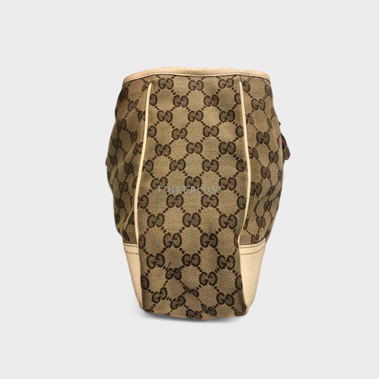 Gucci Princy Hobo Ribbon GG Monogram Canvas GHW Tote Bag
