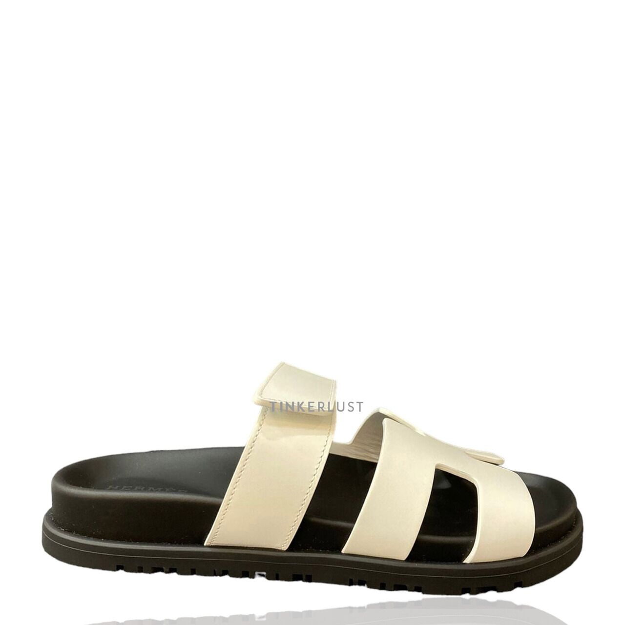 Hermes Chypre White & Black Sandals