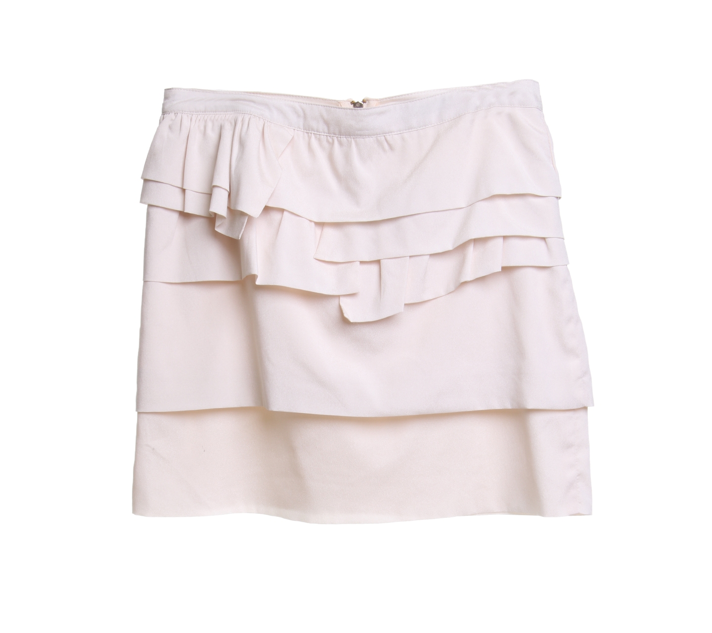 Temt Cream Mini Skirt