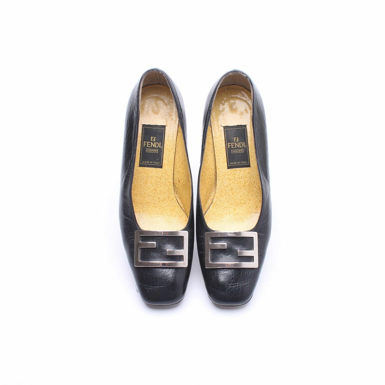Fendi Vintage Black Block Heels