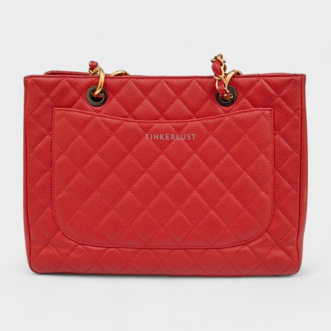 Chanel GST Grand Shopping Tote Red #18 GHW Tote Bag