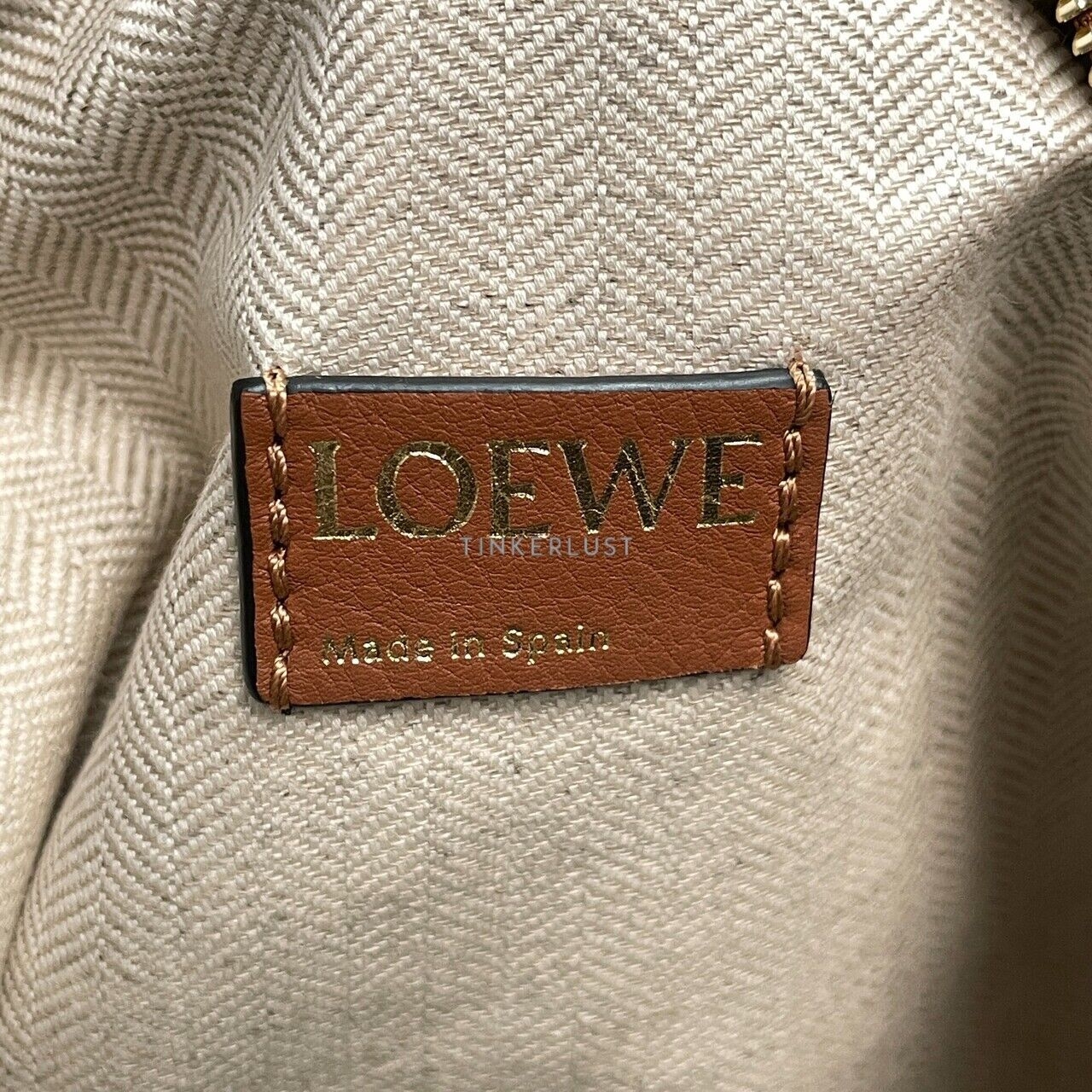Loewe Small Cubi Anagram Ecru Tan Hand Bag 