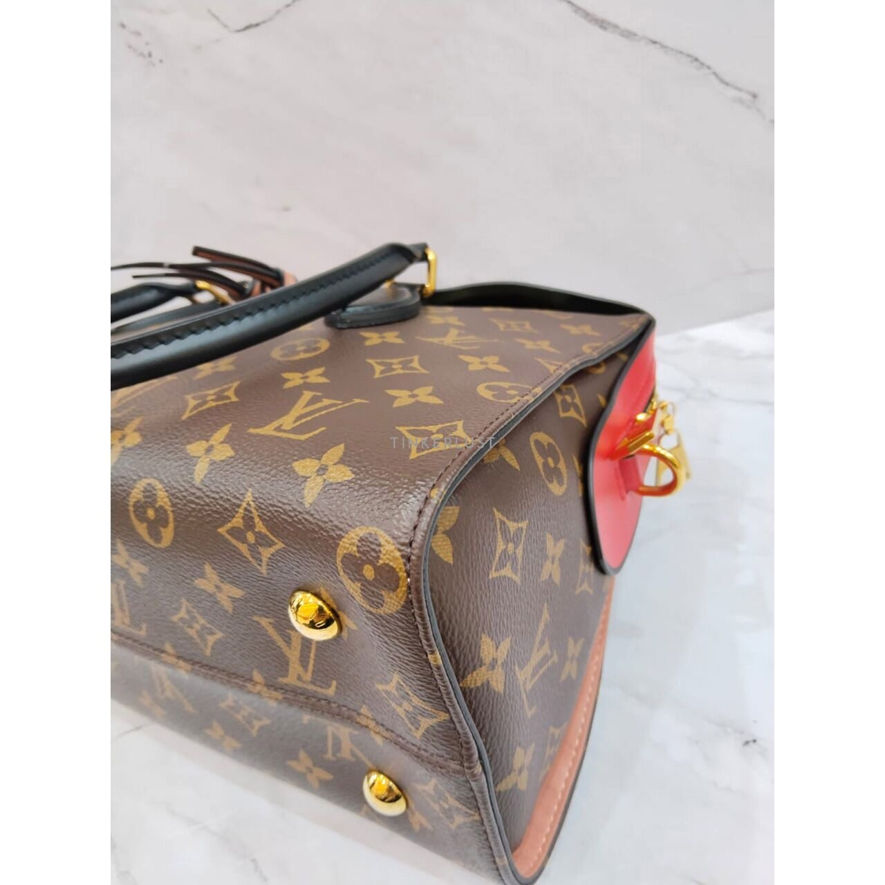 Louis Vuitton Tuileries Red Monogram Canvas 2018 Handbag