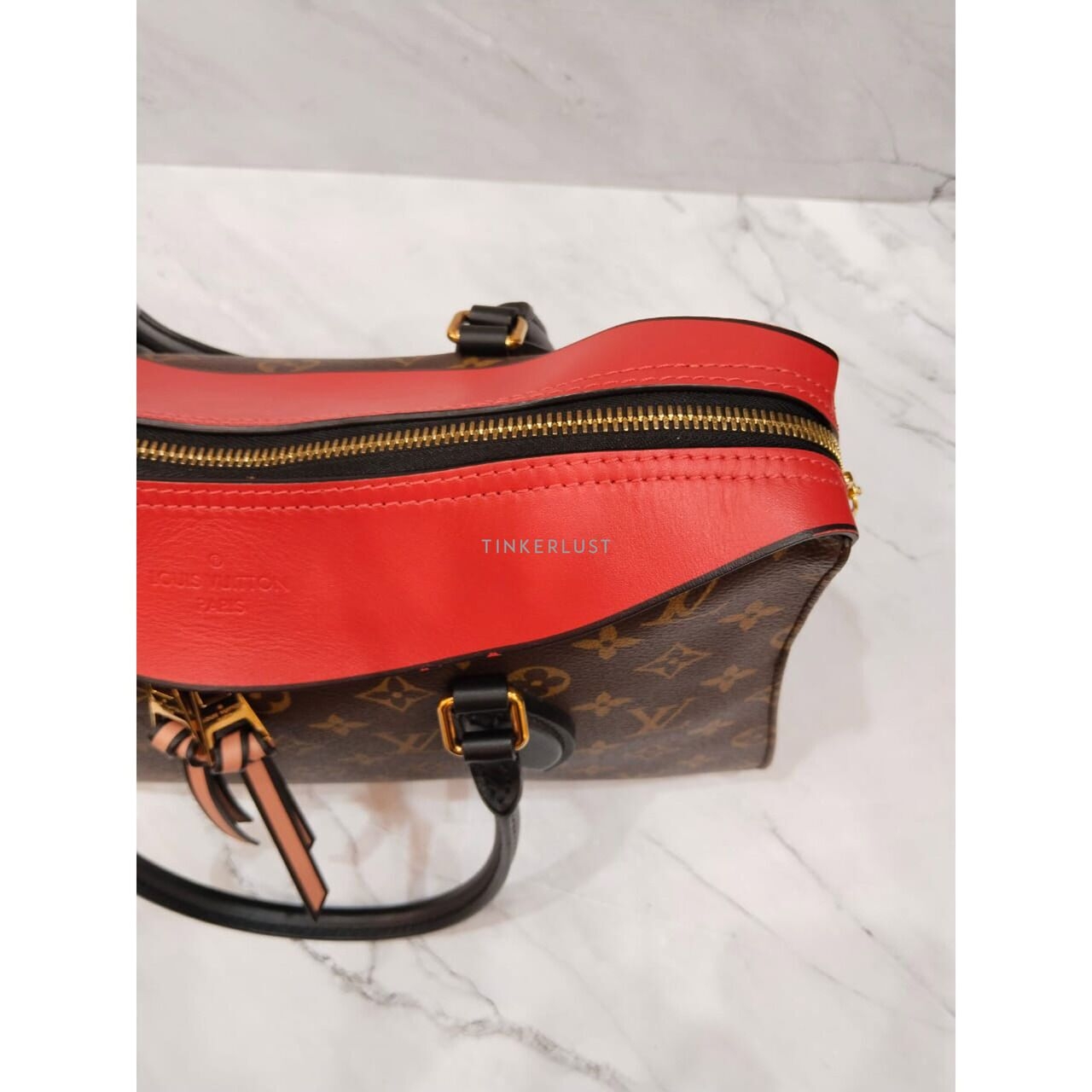 Louis Vuitton Tuileries Red Monogram Canvas 2018 Handbag