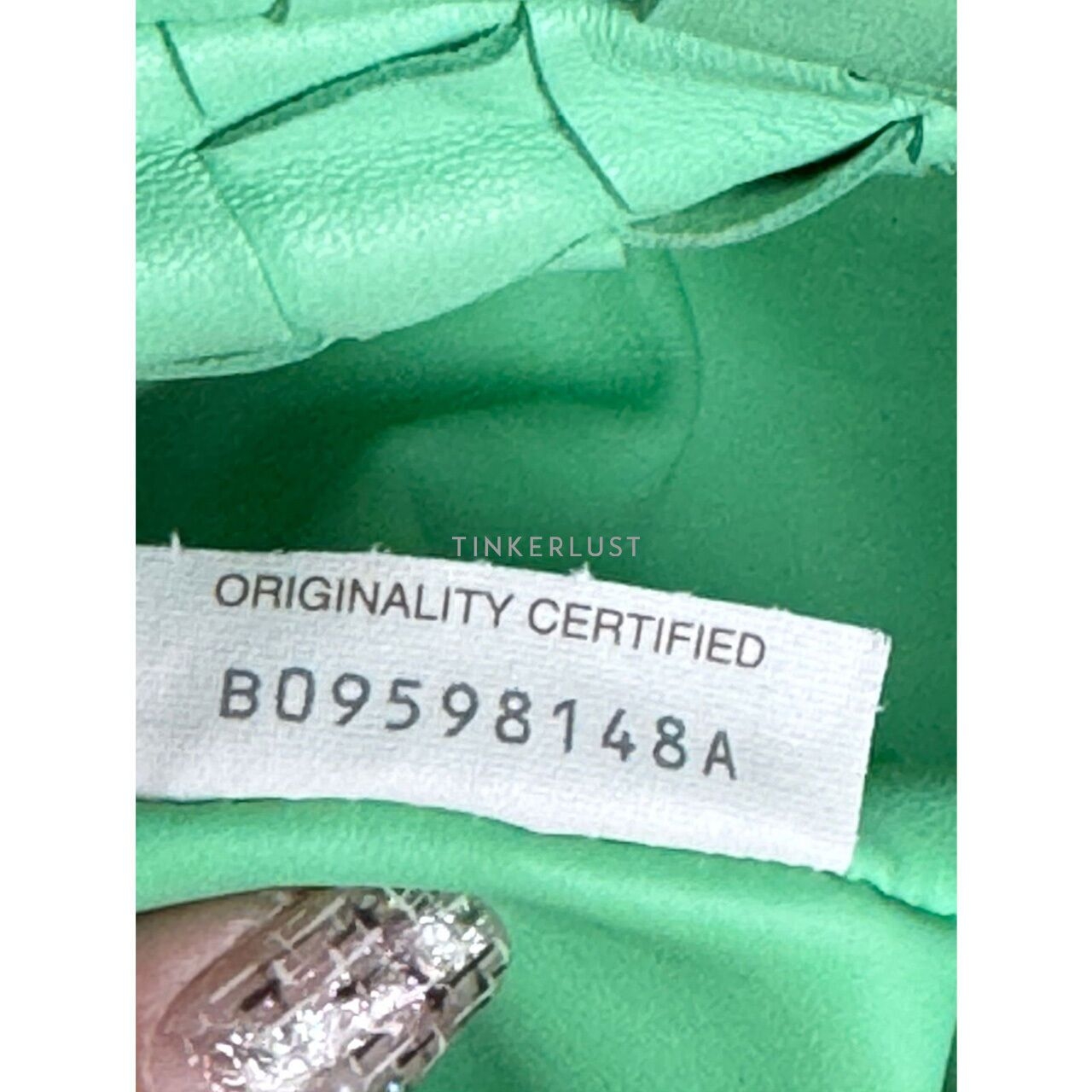 Bottega Veneta Mini Jodie Green Leather Handbag