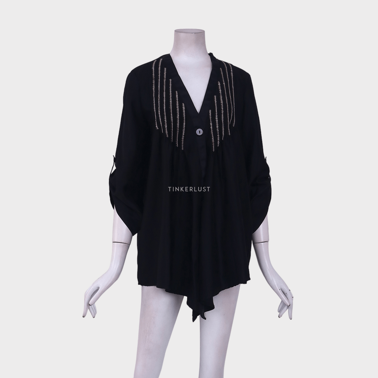 Dolce & Gabbana Black Embelished Long Sleeve Shirt