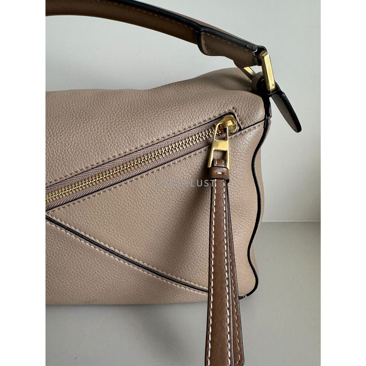 Loewe Puzzle Small Taupe 2 Tone Satchel