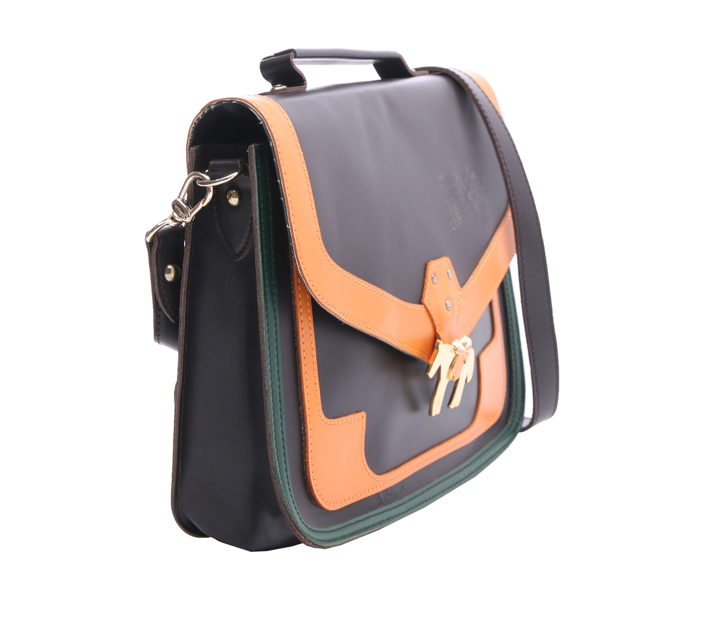 Lapalette Brown & Orange Sling Bag