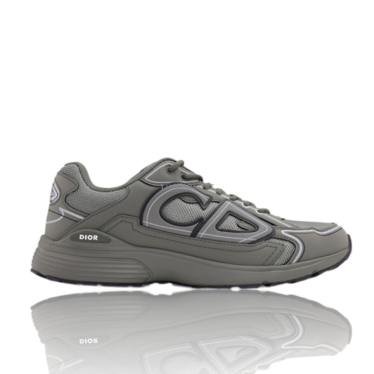 Christian Dior B30 in Olive Mesh and Technical Fabric Low Top Sneakers