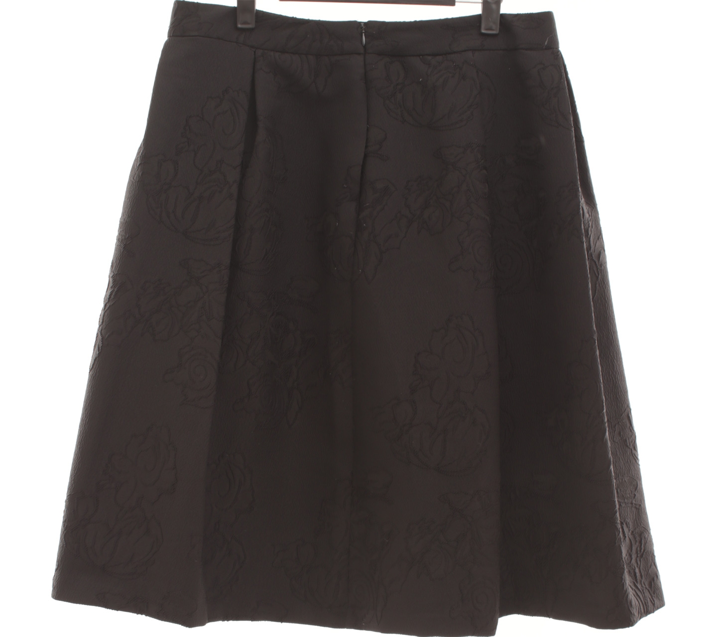 Autograph Marks & Spencer Patterned Lace Black Midi Skirt