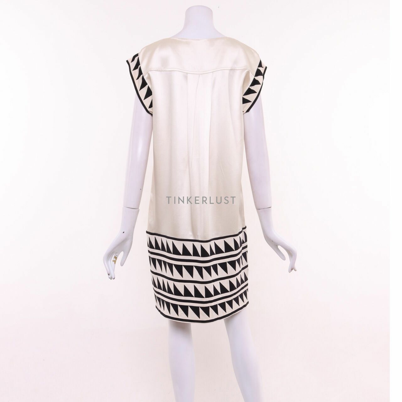 Diane Von Furstenberg Black & Broken White Mini Dress