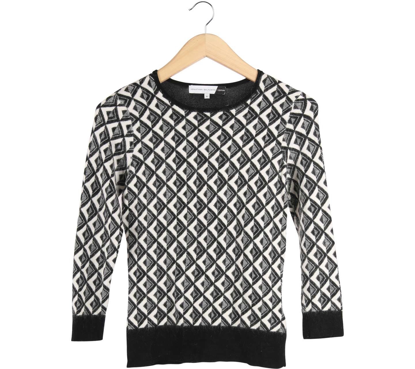 Jonathan Saunders Black And White Patterned Sweater