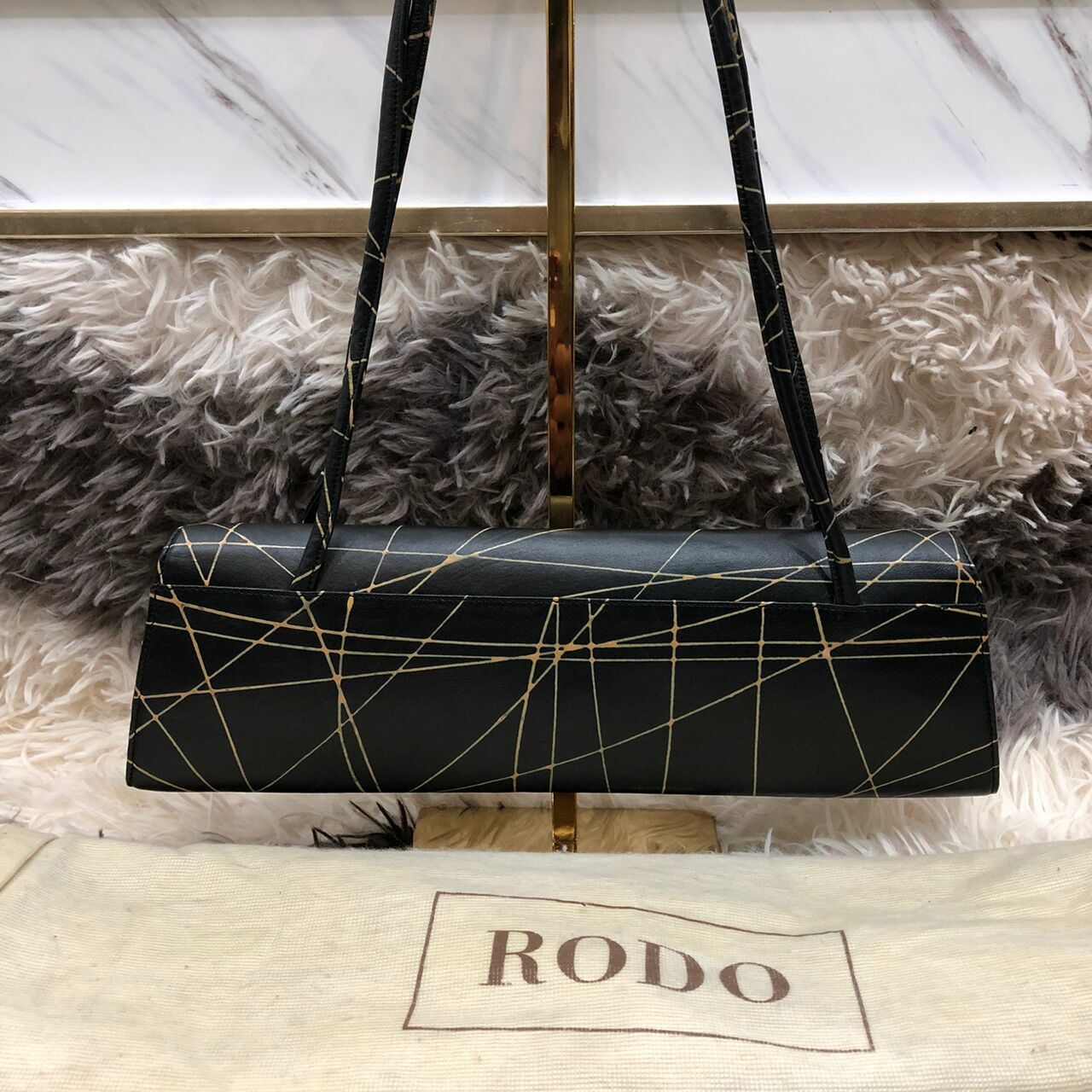 RODO Handbag Leather Black