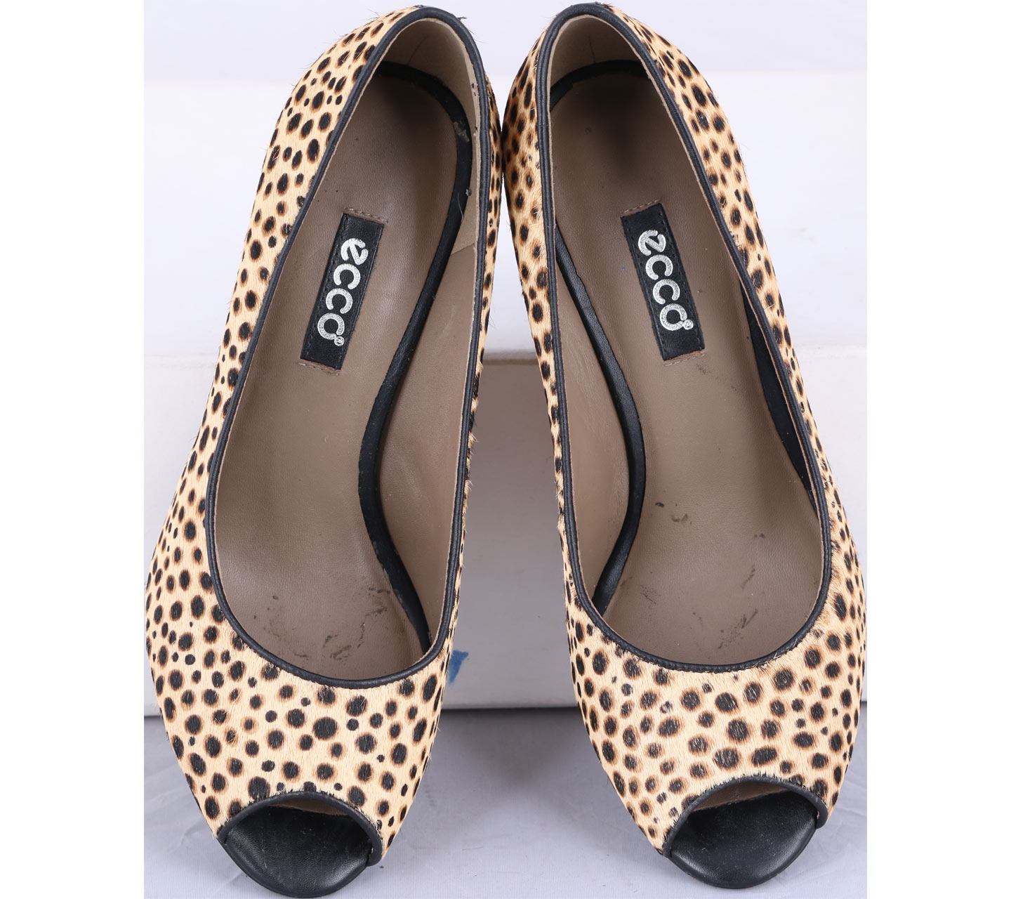 Ecco Brown Leopard Heels