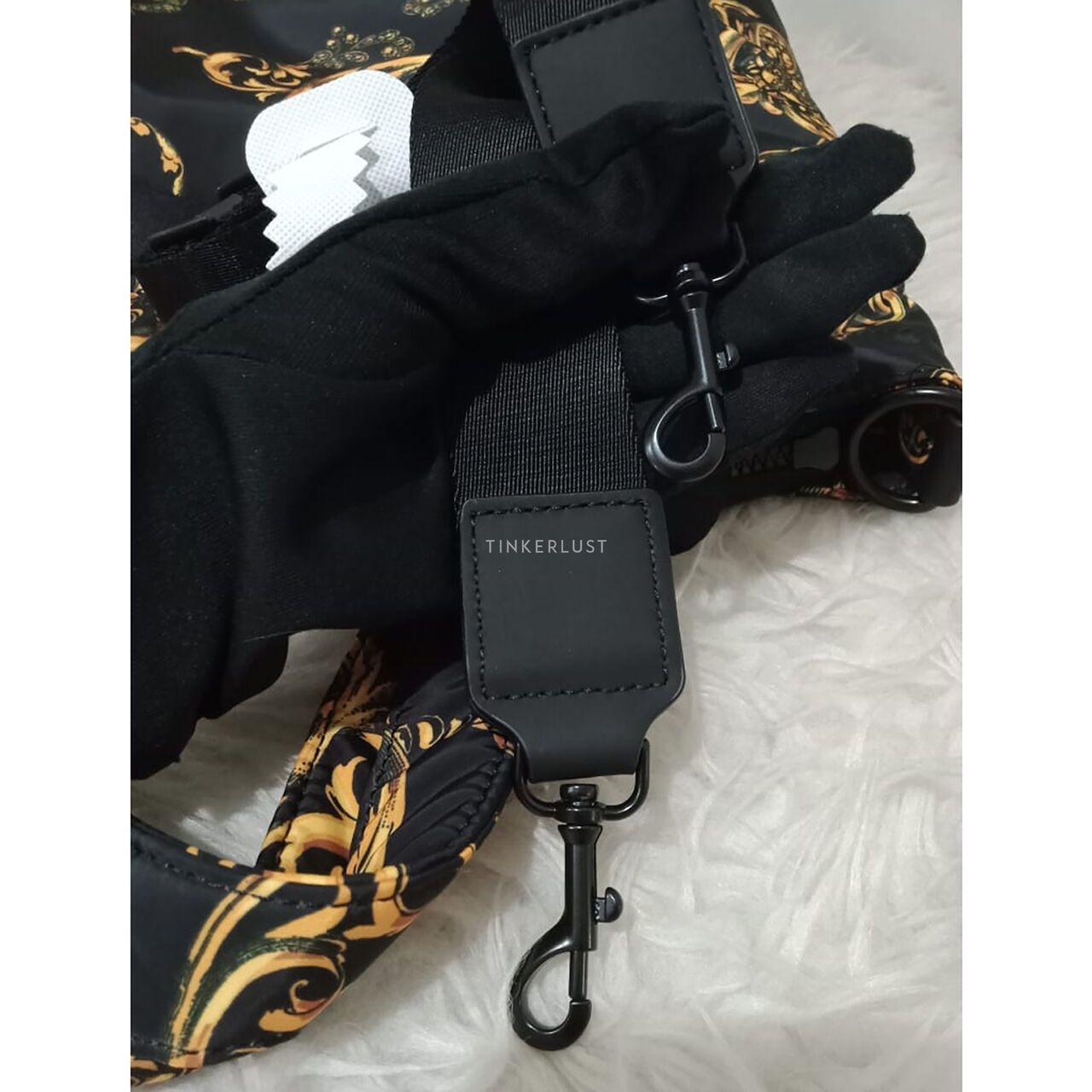 Versace Jeans Couture Printed Nylon Macrologo Tote Bag