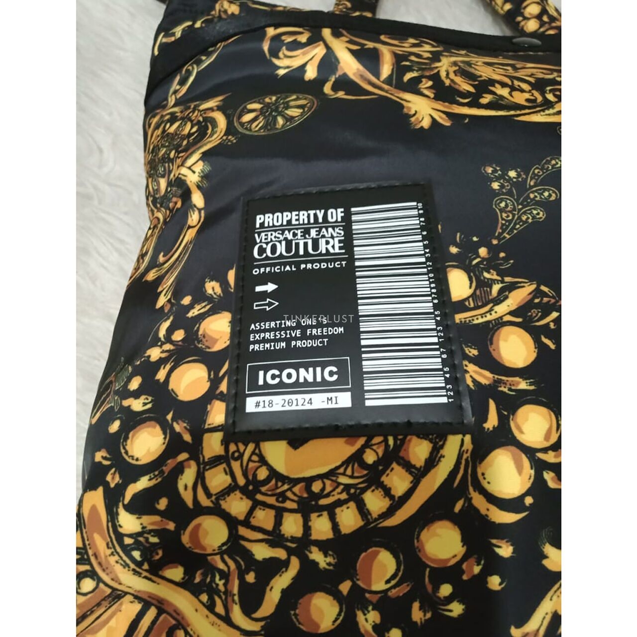 Versace Jeans Couture Printed Nylon Macrologo Tote Bag