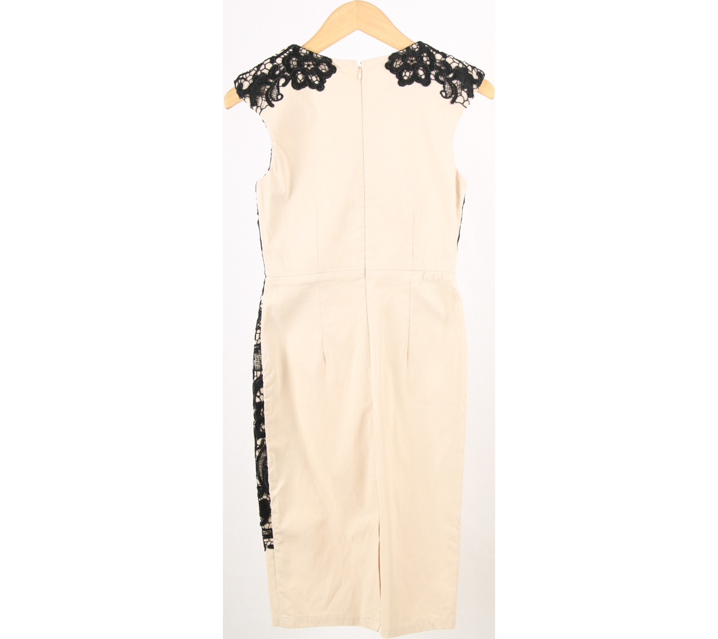 Paper Dolls Cream And Black With Lace Midi Dress