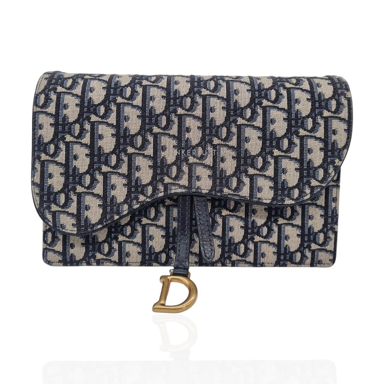 Christian Dior Saddle Pouch Oblique Navy Blue 2022 Sling Bag