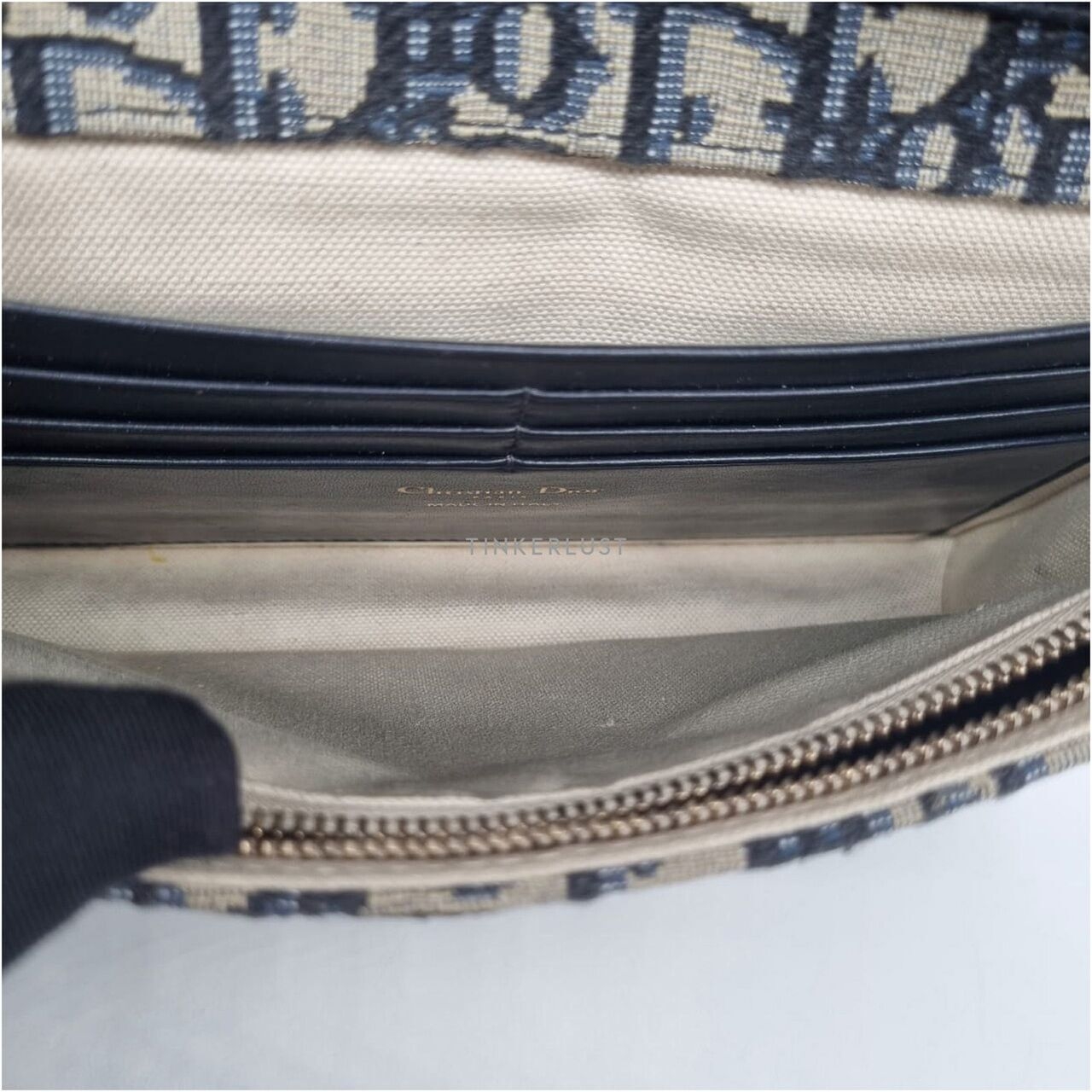 Christian Dior Saddle Pouch Oblique Navy Blue 2022 Sling Bag