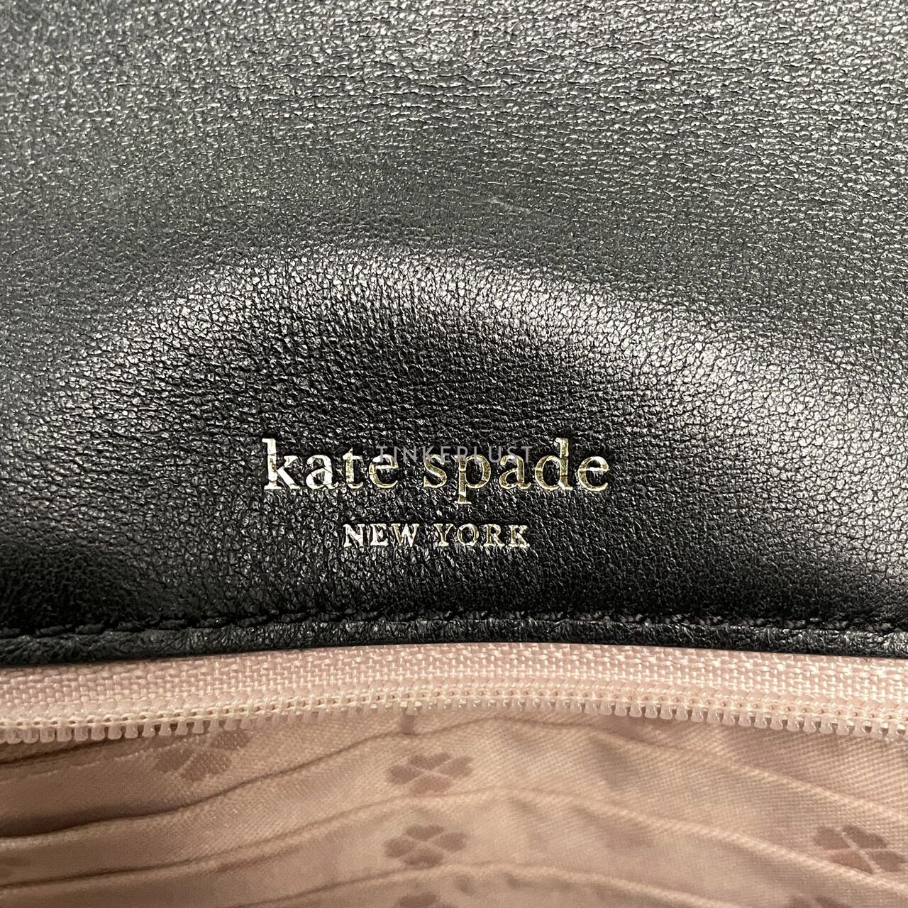 Kate Spade Amelia Twistlock Small Convertible Chain Black Leatehr GHW Sling Bag