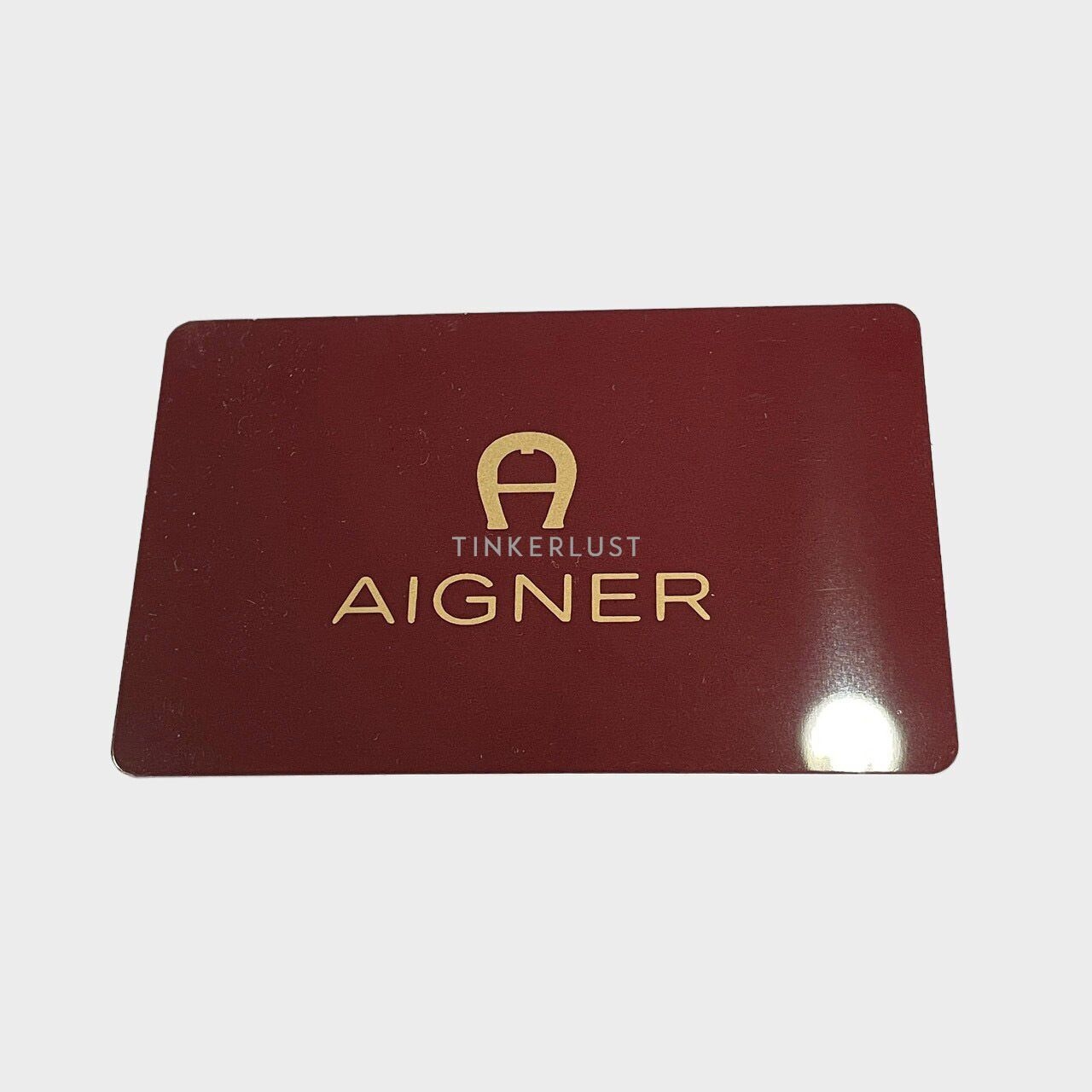 Aigner Maroon Leather GHW Sling Bag