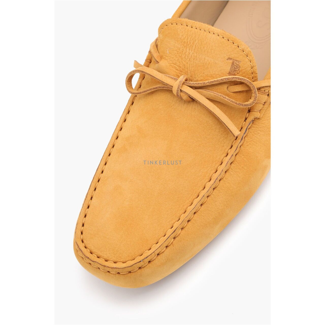 Tod'S Gommino Driving Shoes Yellow Nubuck Suede Loafers