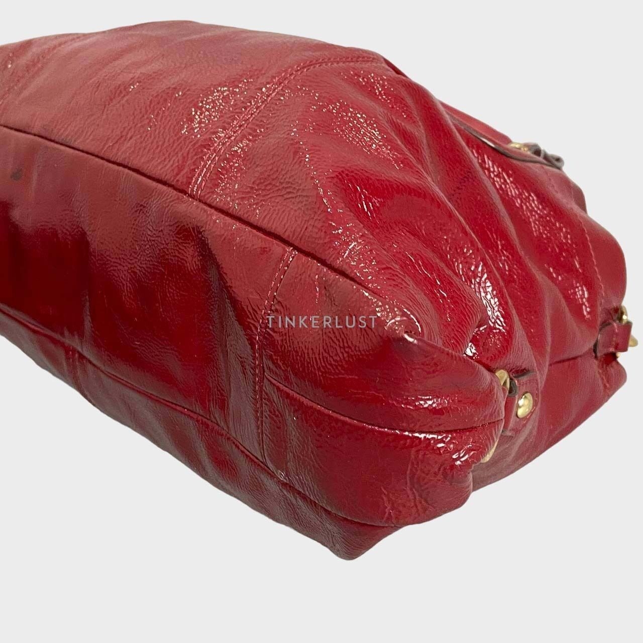 Coach Ashley Maroon Leather GHW Tote Bag