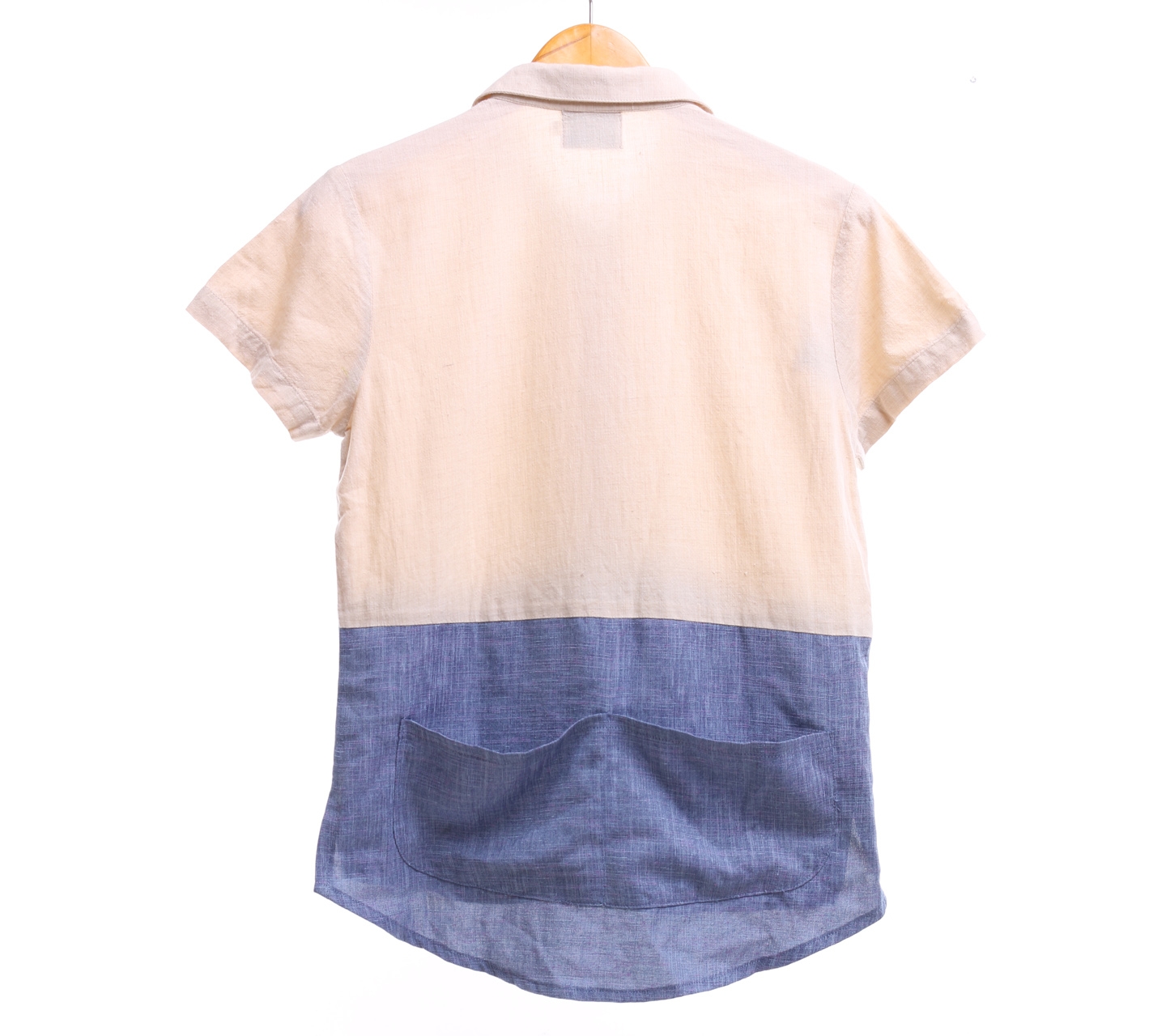 Repeter Beige & Blue Two Tone Blouse