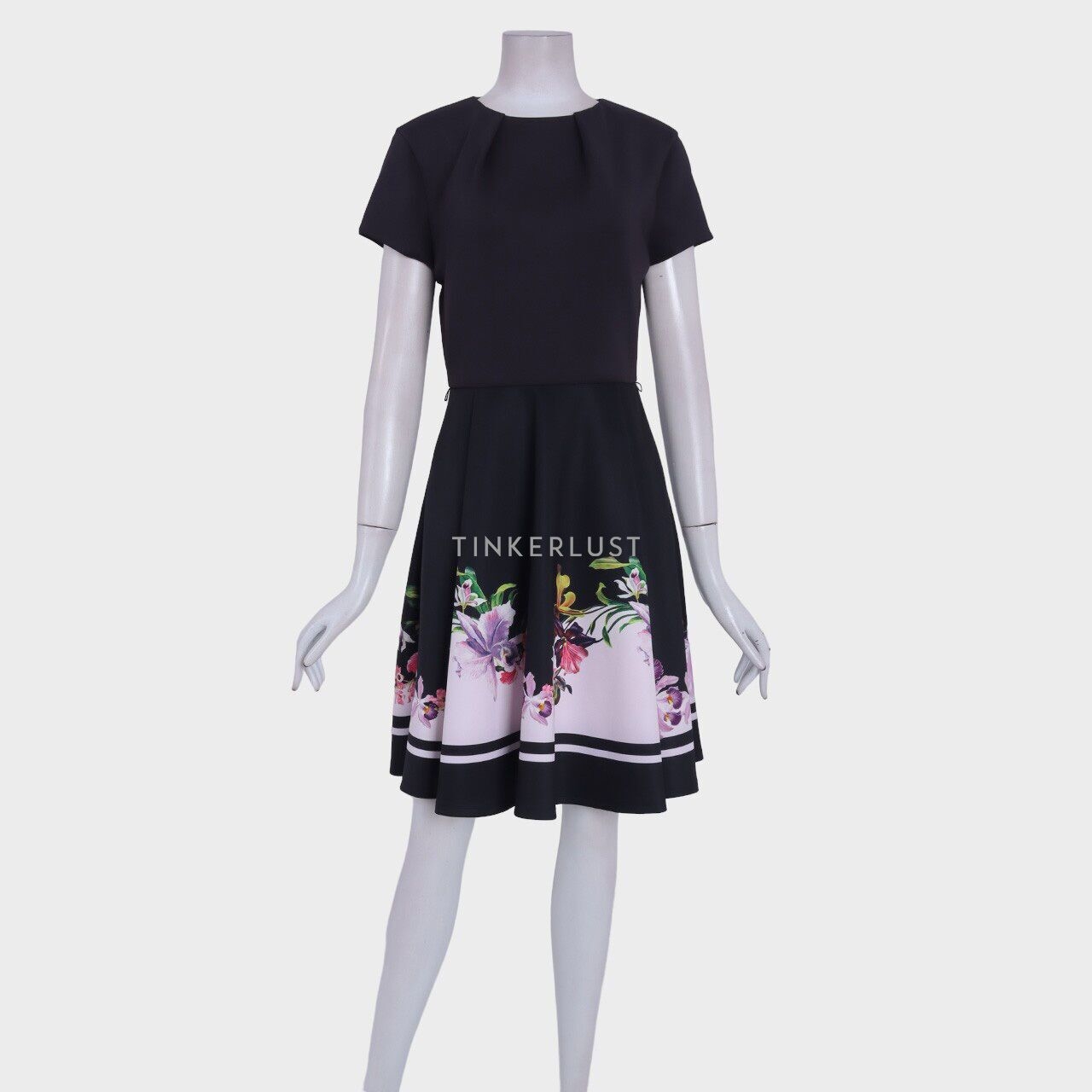 Ted Baker Milleh Floral Black Mini Dress