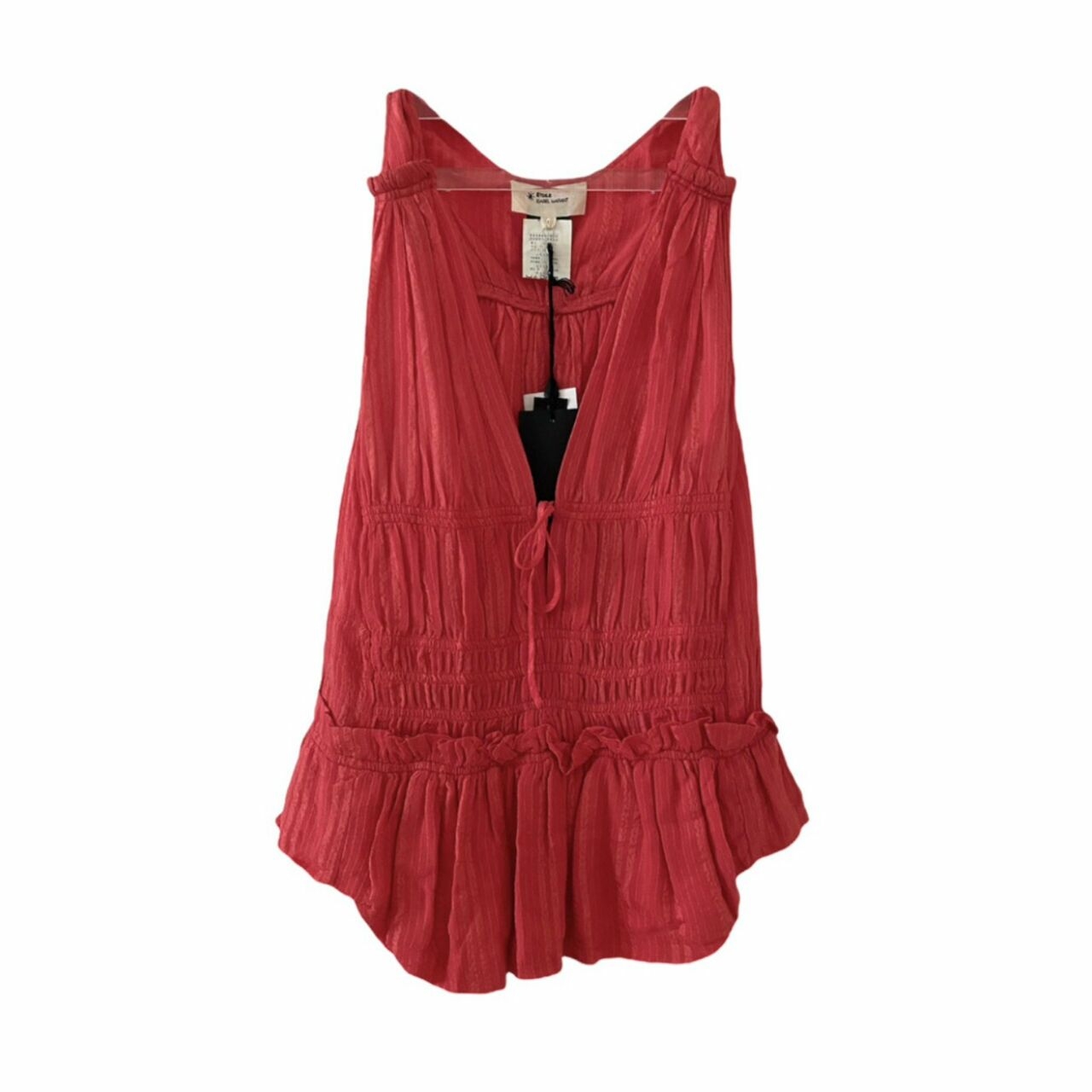 Etoile Isabel Marant Pink Coral Ruched Top