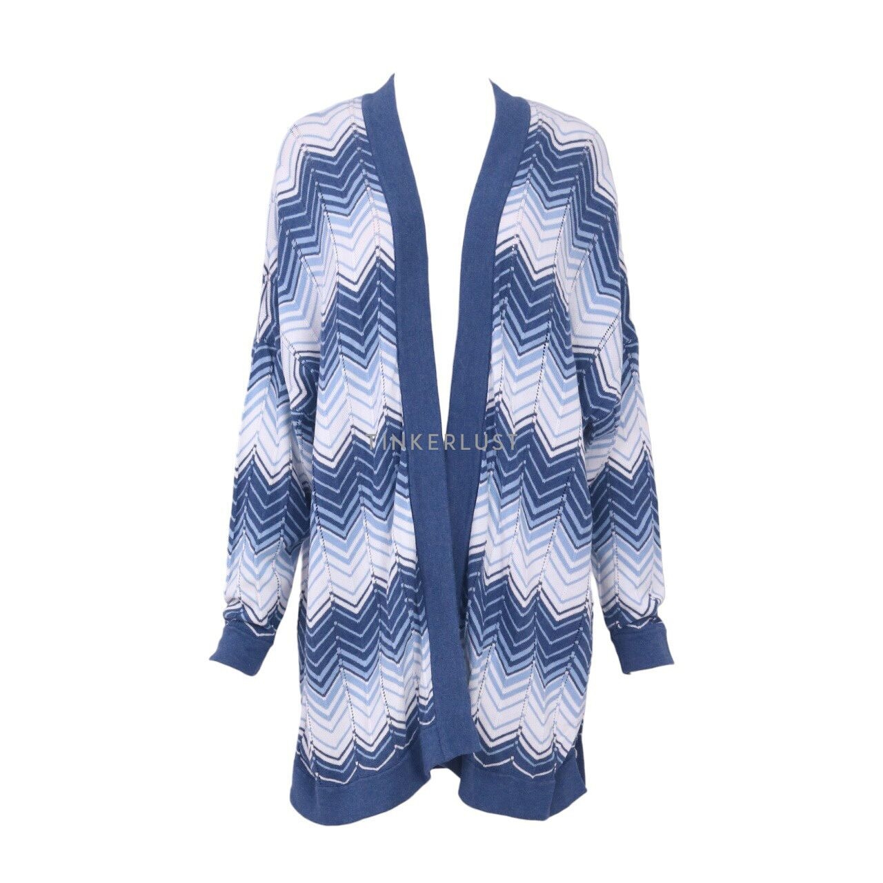 clay by duma Blue & White Pattern Kimono