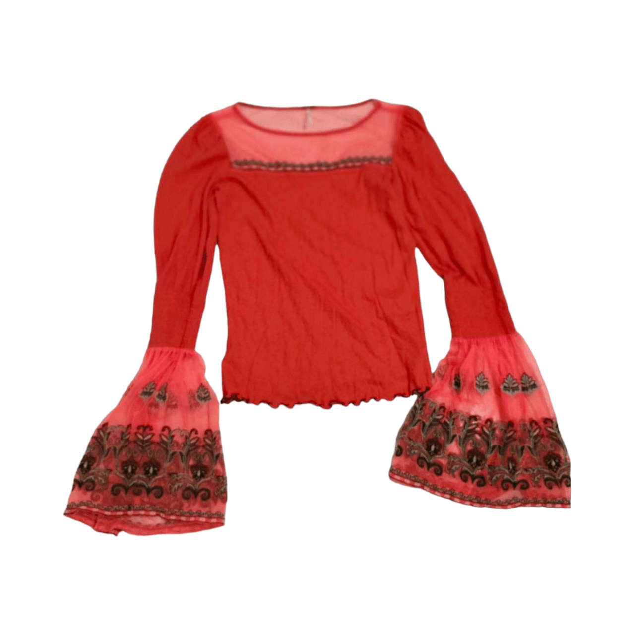 Free People Red Blouse
