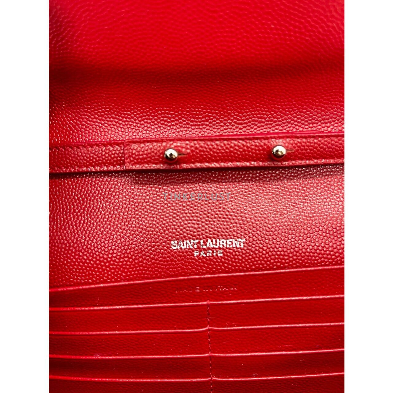 Saint Laurent WOC 22 Red Grained 2018 Sling Bag