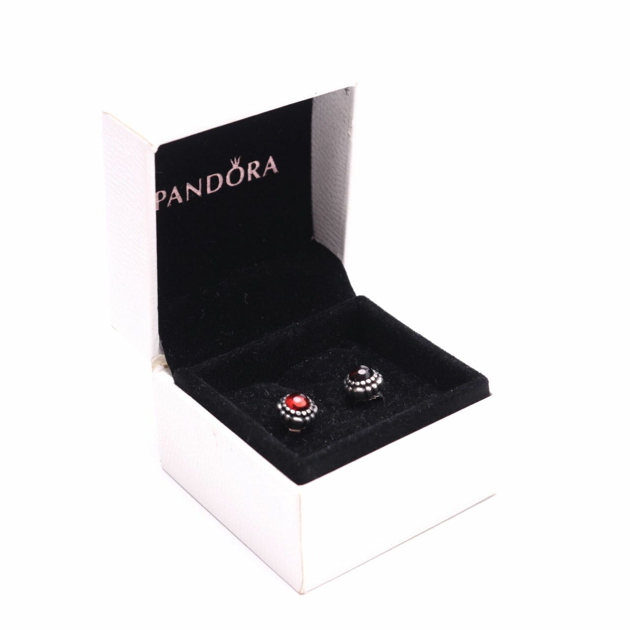 Pandora Red & Silver Earrings Jewelry
