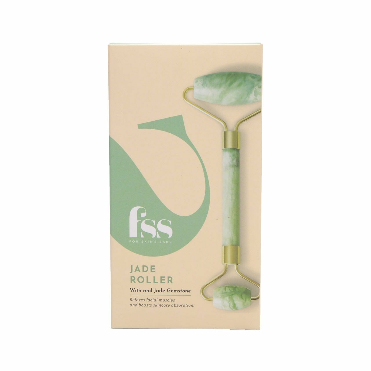 FSS For Skin's Sake Jade Roller With Real Jade Gemstone Green Tools