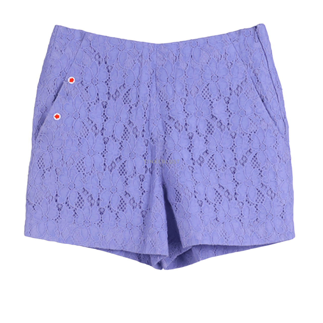 White Collar Concept Lavender Lace Short Pants