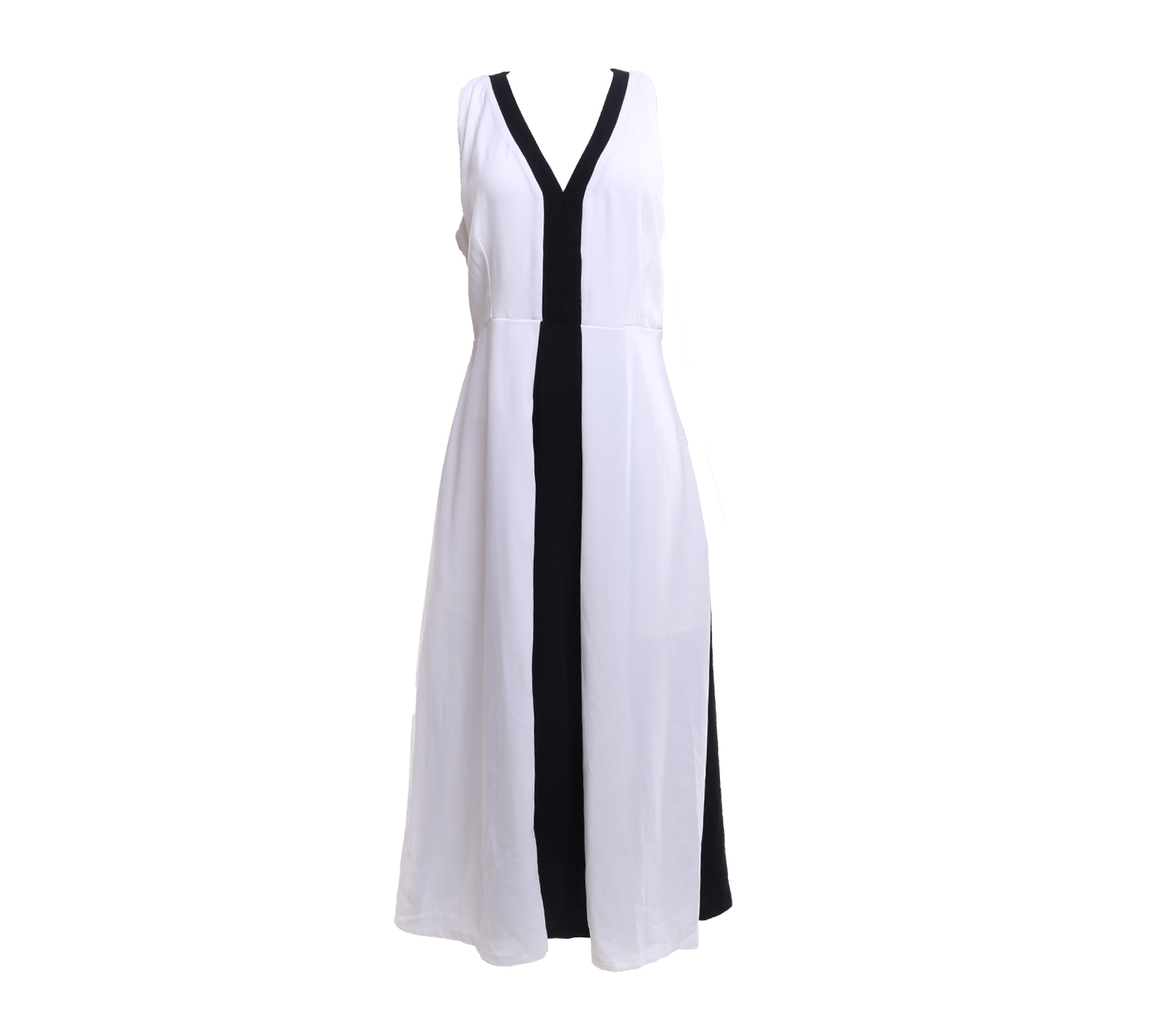 Cocoon Black And White Long Dress