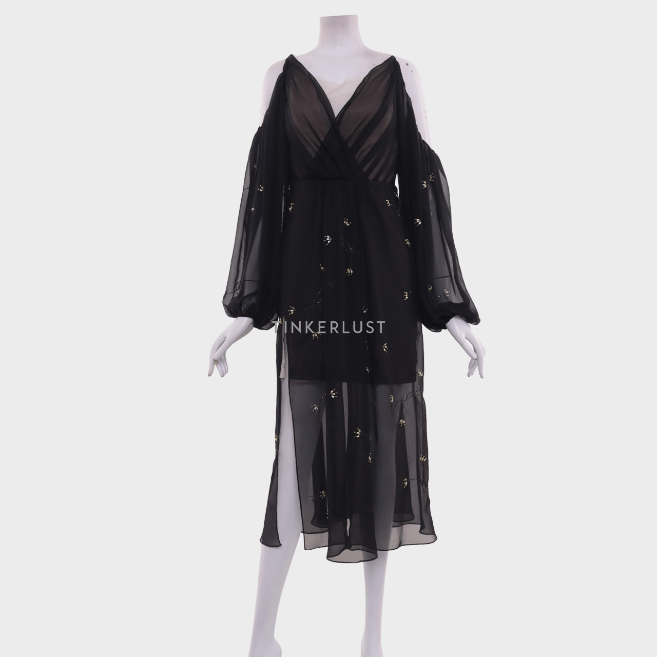Krinou Beige & Black Mini Dress