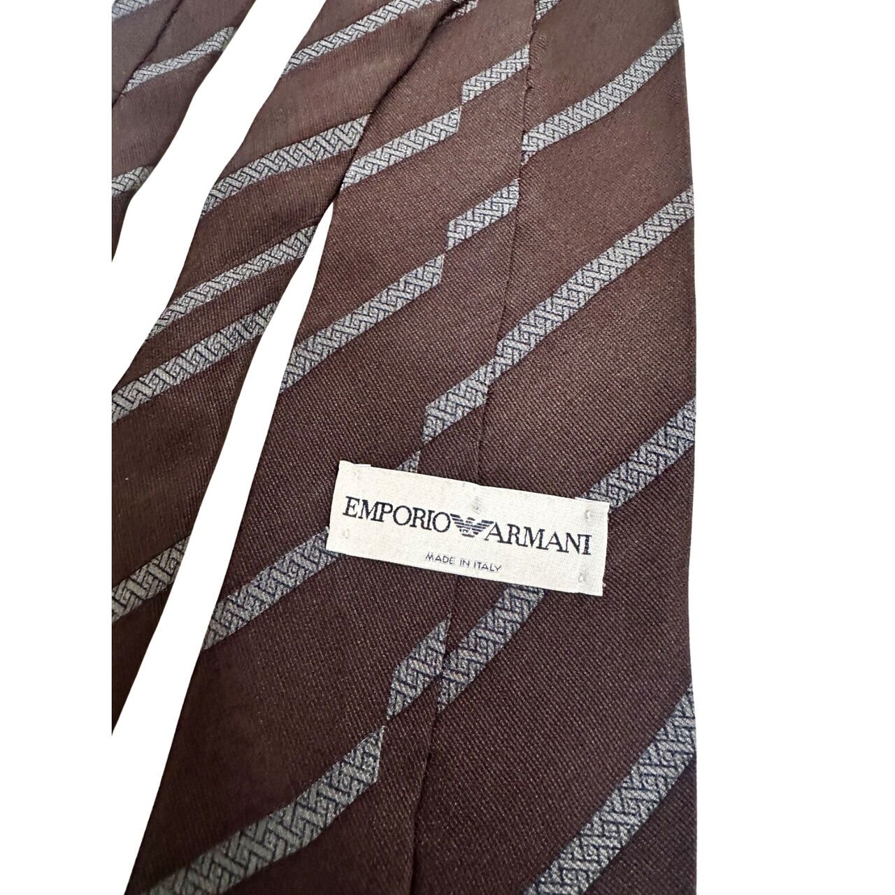 Emporio Armani Brown Silk Tie