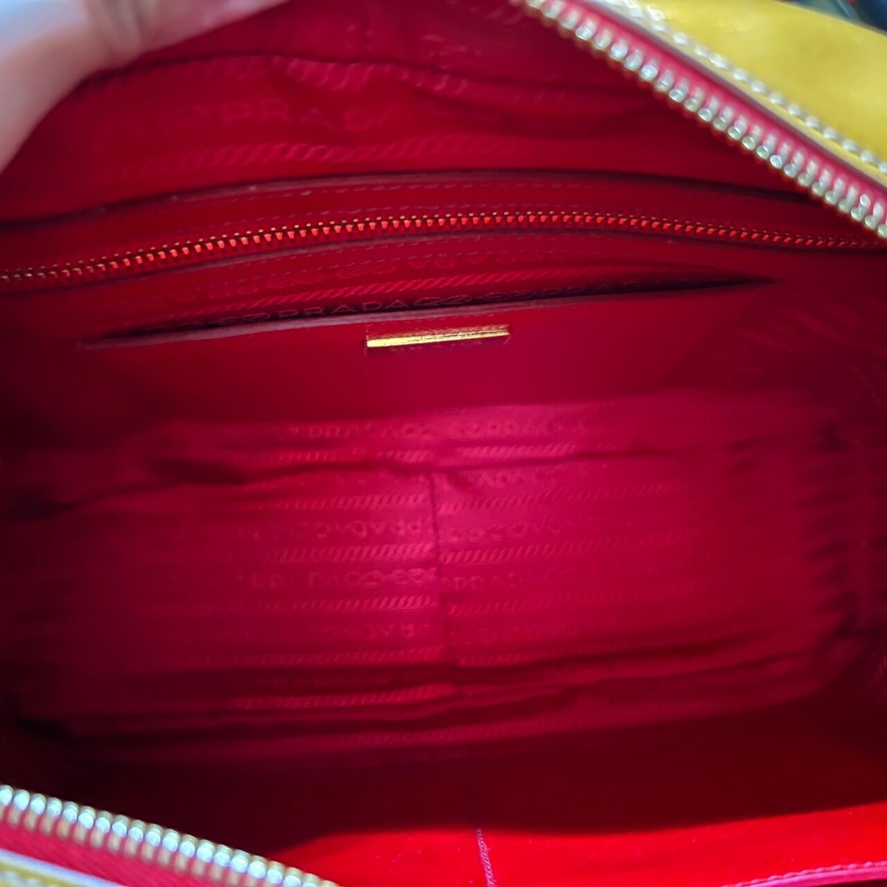 Prada Red & Yellow Handbag