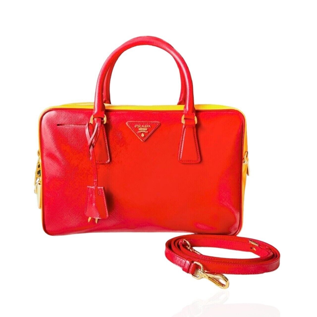 Prada Red & Yellow Handbag