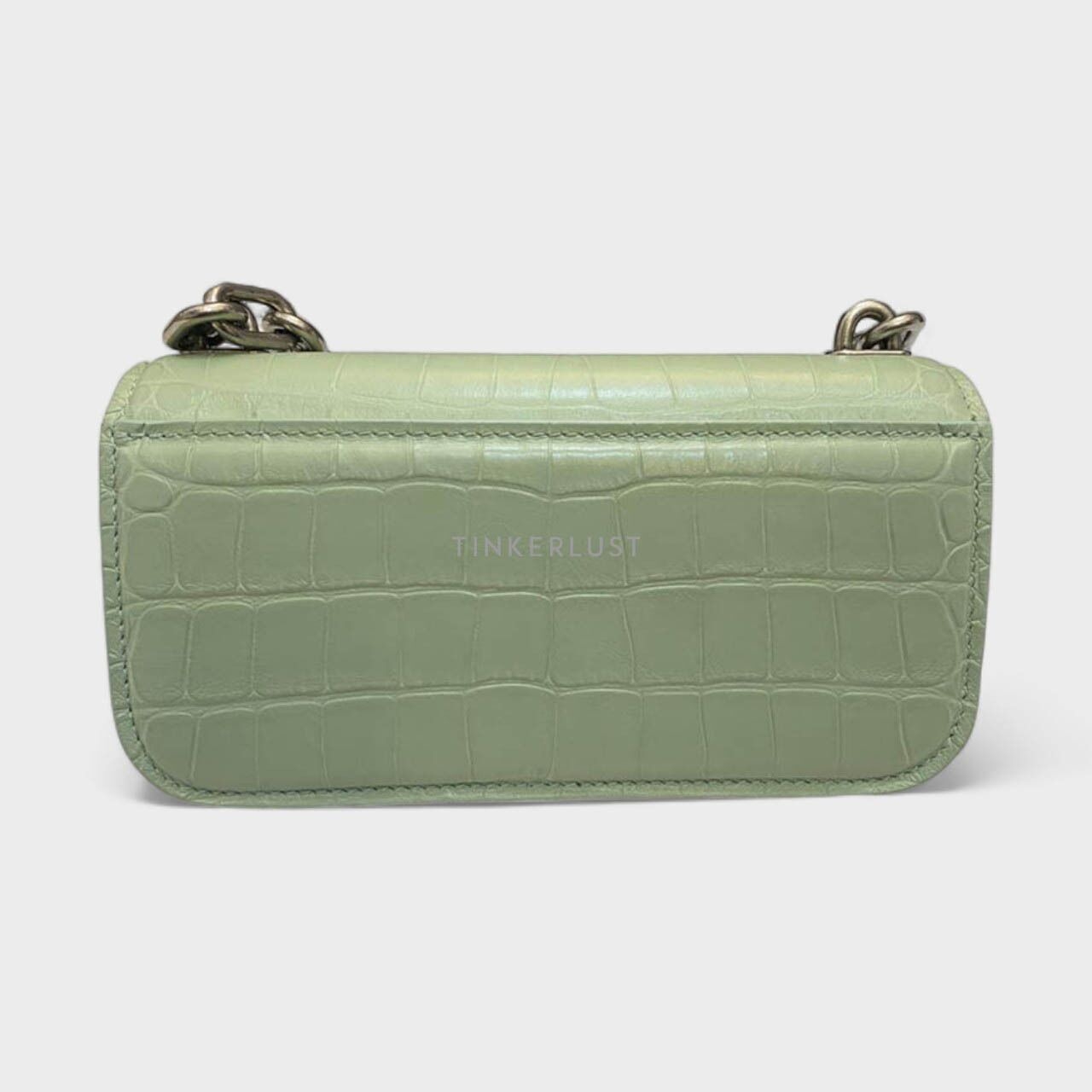 Balenciaga Gossip XS Green Mint Croco-Embossed 2022 Shoulder Bag