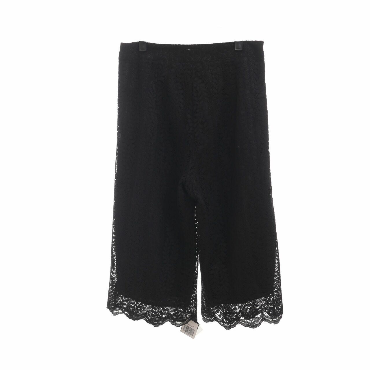 Icons Black Lace Cropped Pants 