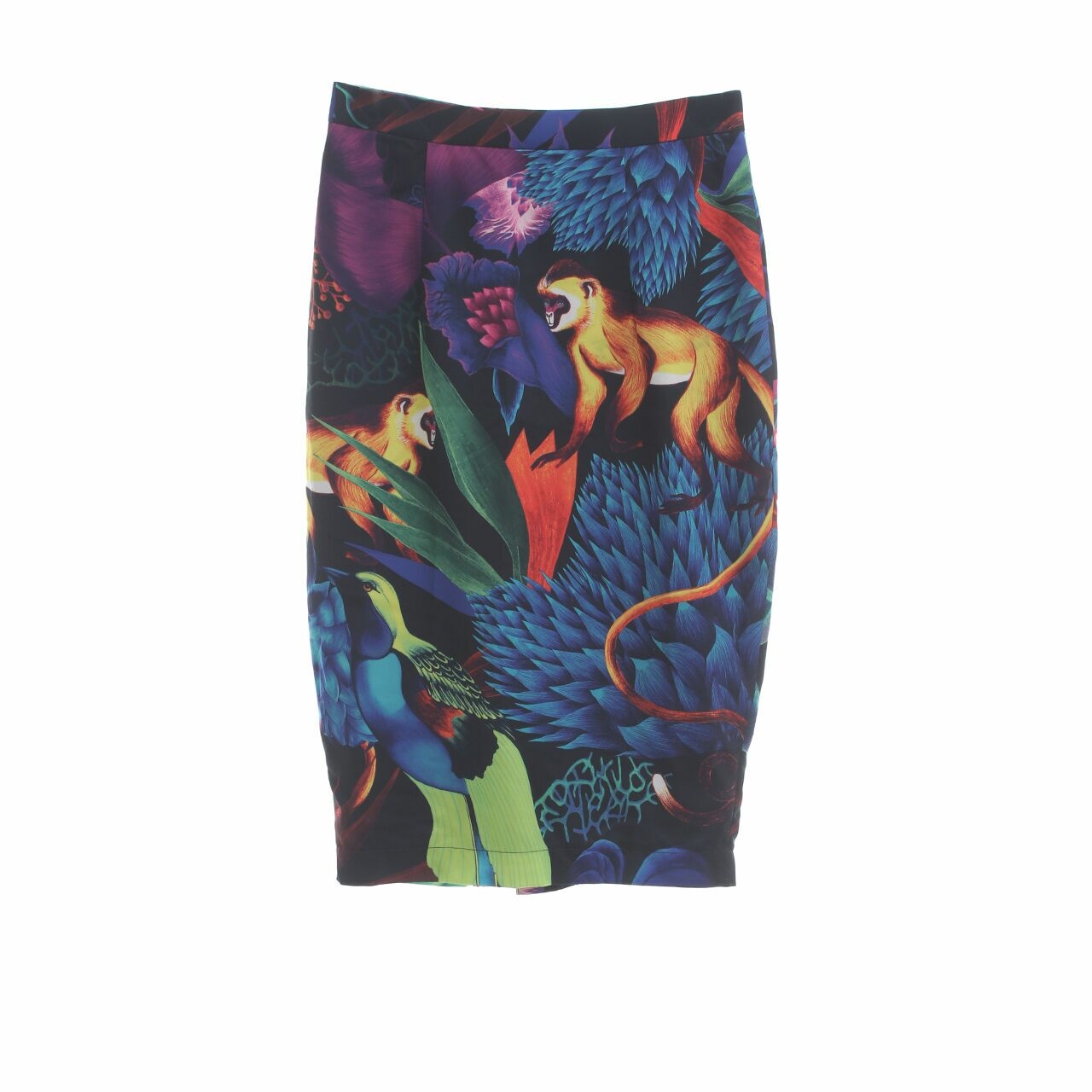 dibba Multi Animal Print Midi Skirt