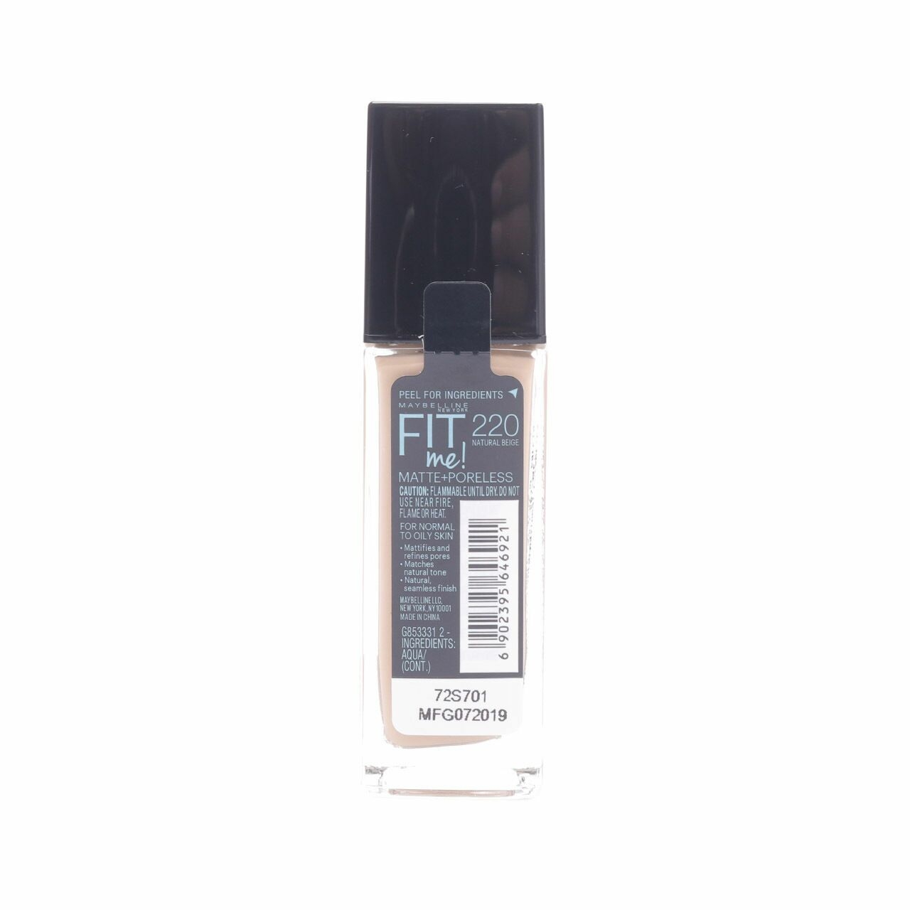 Maybelline Matte + Poreless Fit Me Foundation Normal to Oily 220 Natural Beige Faces